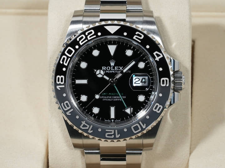Rolex GMT-Master II Ref. 126710GRNR Stainless Steel Black Dial Oyster Bracelet Unused qqrq9w5f