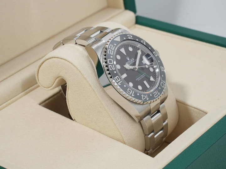 Rolex GMT-Master II Ref. 126710GRNR Stainless Steel Black Dial Oyster Bracelet Unused qqrq9w5f