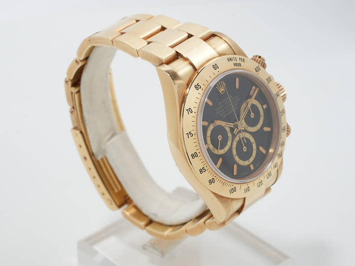 ロレックス デイトナ エルプリメロ Ref.16528 イエローゴールド ブラック文字盤 中古 bh2fmi93