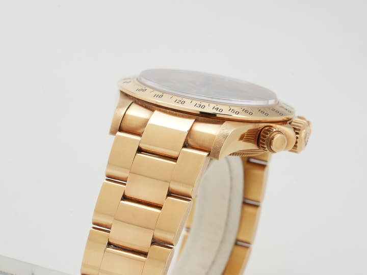 ロレックス デイトナ エルプリメロ Ref.16528 イエローゴールド ブラック文字盤 中古 bh2fmi93