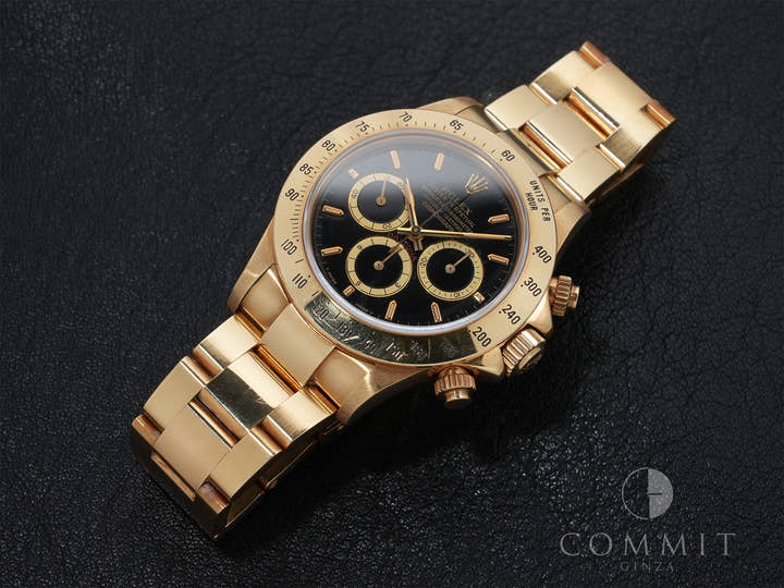 ロレックス デイトナ エルプリメロ Ref.16528 イエローゴールド ブラック文字盤 中古 bh2fmi93