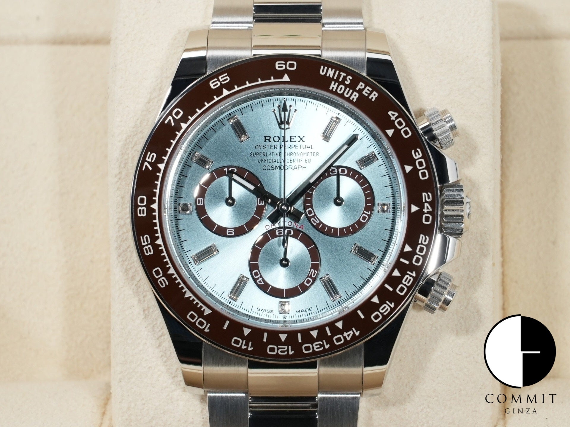 Rolex Daytona Ref. 126506A Platinum Ice Blue Dial with 11 Diamond Markers, Unused.  (6nvfmg5b appears to be an internal reference number and is not translated)