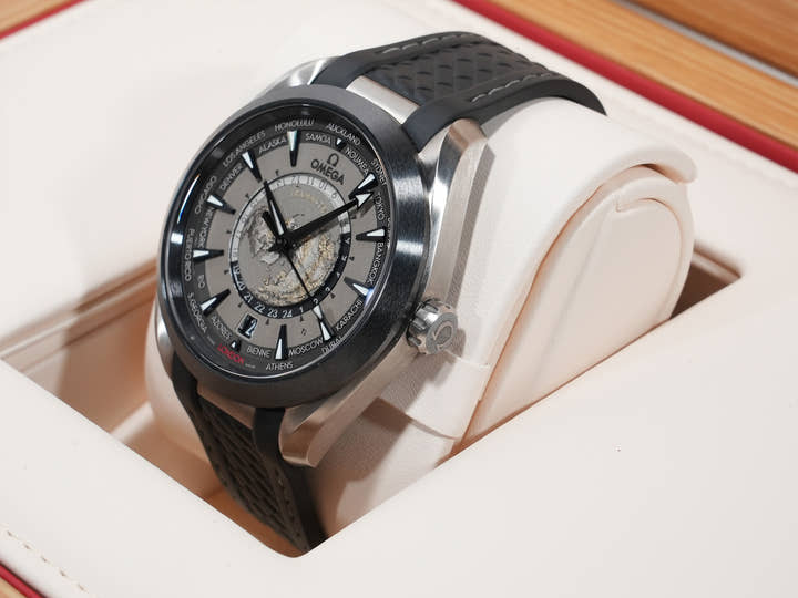 オメガ シーマスター アクアテラ 150M GMT ワールドタイマー Ref.220.92.43.22.99.001 チタン グレー文字盤 中古 neekoixq