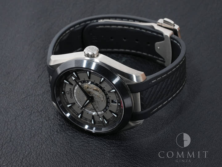 オメガ シーマスター アクアテラ 150M GMT ワールドタイマー Ref.220.92.43.22.99.001 チタン グレー文字盤 中古 neekoixq