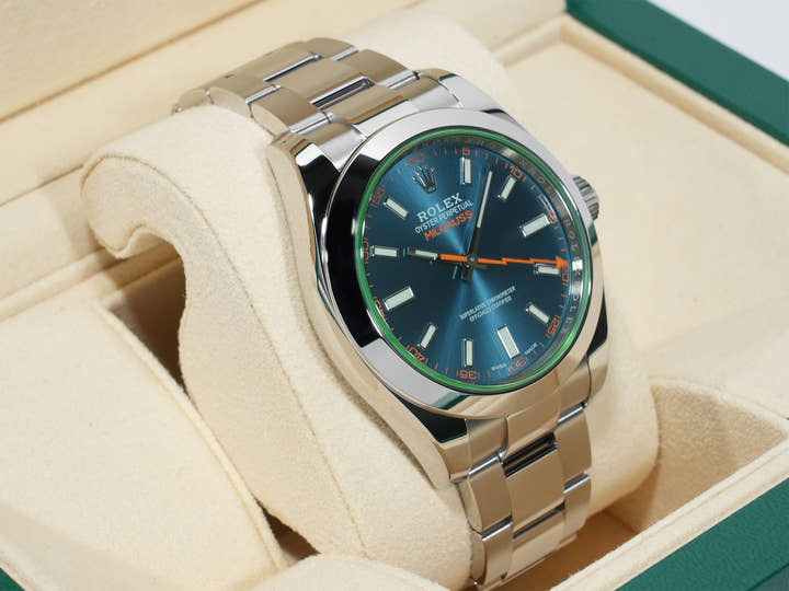 ロレックス ミルガウス Ref.116400GV ステンレススチール Zブルー文字盤 美品 m66jugj6