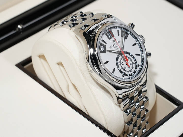 パテックフィリップ アニュアルカレンダー クロノグラフ TIFFANY&CO. Ref.5960/1A-001 ステンレススチール シルバー文字盤 美品 a9ee7ywt