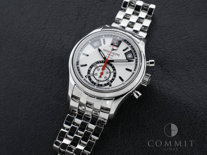 パテックフィリップ アニュアルカレンダー クロノグラフ TIFFANY&CO. Ref.5960/1A-001 ステンレススチール シルバー文字盤 美品 a9ee7ywt
