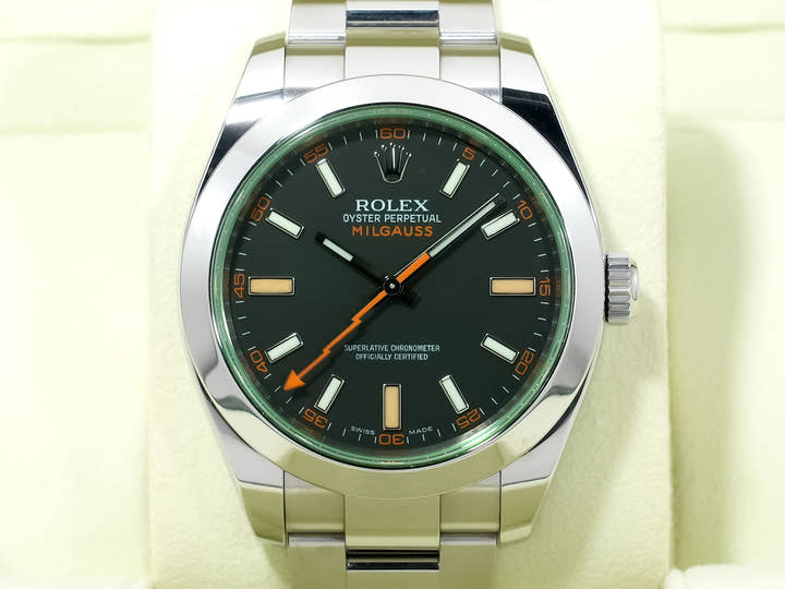 Rolex Milgauss Ref. 116400GV Stainless Steel Black Dial Pre-owned nkc2qxa6