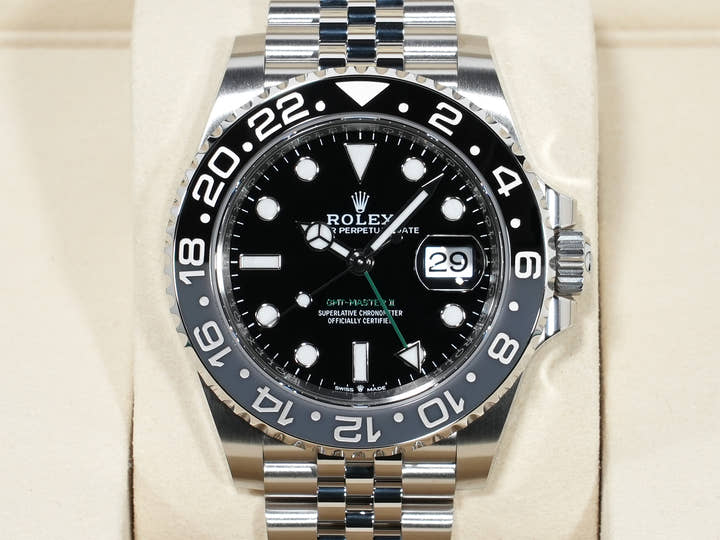 ロレックス GMTマスターII Ref.126710GRNR ステンレススチール ブラック文字盤 ジュビリーブレスレット 未使用 3zdoeskv