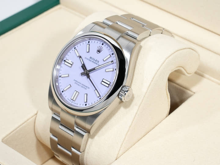 ロレックス オイスターパーペチュアル41 Ref.134300 ステンレススチール ラベンダー文字盤 未使用 rwyny55i