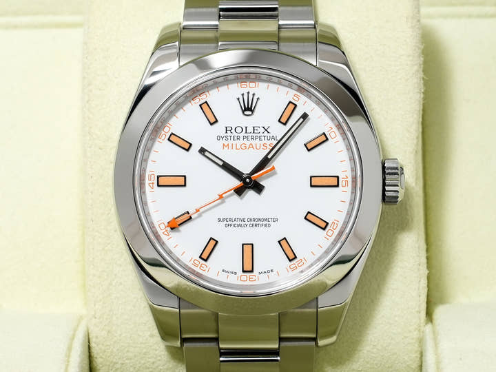 Rolex Milgauss Ref. 116400 Stainless Steel White Dial Pre-owned jmweghrp