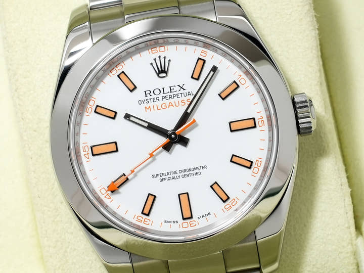 Rolex Milgauss Ref. 116400 Stainless Steel White Dial Pre-owned jmweghrp