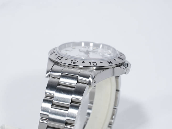 ロレックス エクスプローラーII TIFFANY&CO. Ref.16570 ステンレススチール ホワイト文字盤 オイスターブレスレット 中古 vtyadmqb