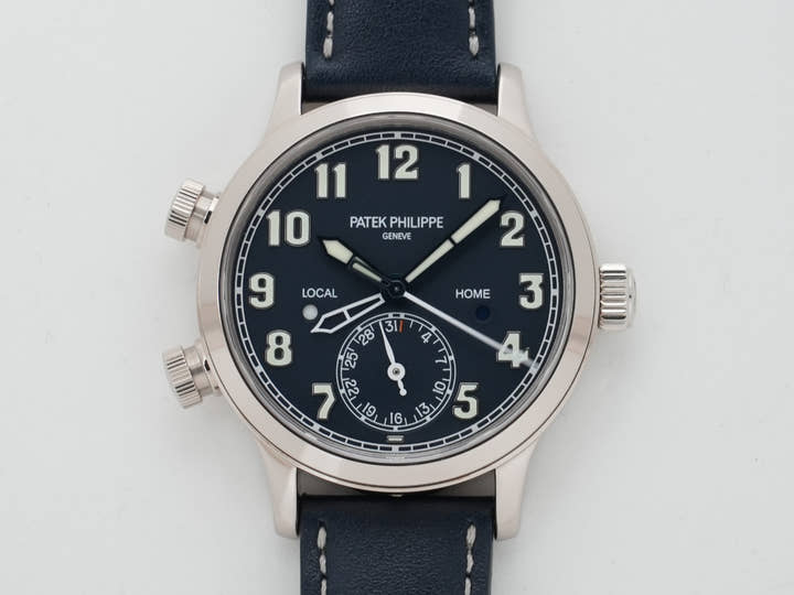 パテックフィリップ カラトラバ パイロット トラベルタイム Ref.7234G-001 ホワイトゴールド ブルー文字盤 美品 sbbxea2i