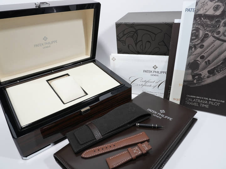 パテックフィリップ カラトラバ パイロット トラベルタイム Ref.7234G-001 ホワイトゴールド ブルー文字盤 美品 sbbxea2i