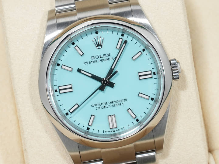 ロレックス オイスターパーペチュアル36 Ref.126000 ステンレススチール ターコイズ文字盤 美品 atcx39fc