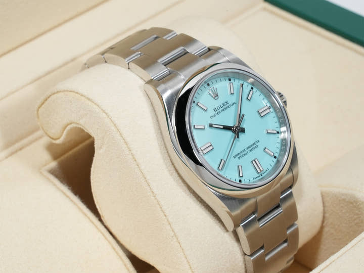 ロレックス オイスターパーペチュアル36 Ref.126000 ステンレススチール ターコイズ文字盤 美品 atcx39fc