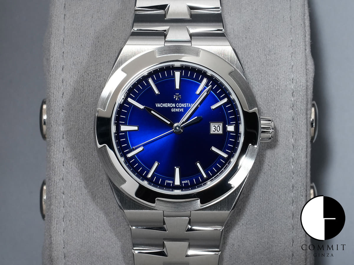 ヴァシュロンコンスタンタン オーヴァーシーズ オートマティック Ref.4600V/200A-B980 ステンレススチール ブルー文字盤 美品 gy3vwxdr