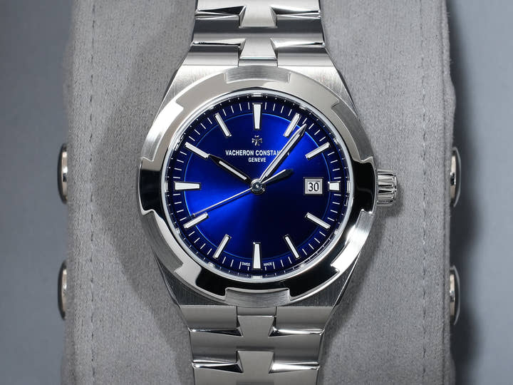 ヴァシュロンコンスタンタン オーヴァーシーズ オートマティック Ref.4600V/200A-B980 ステンレススチール ブルー文字盤 美品 gy3vwxdr