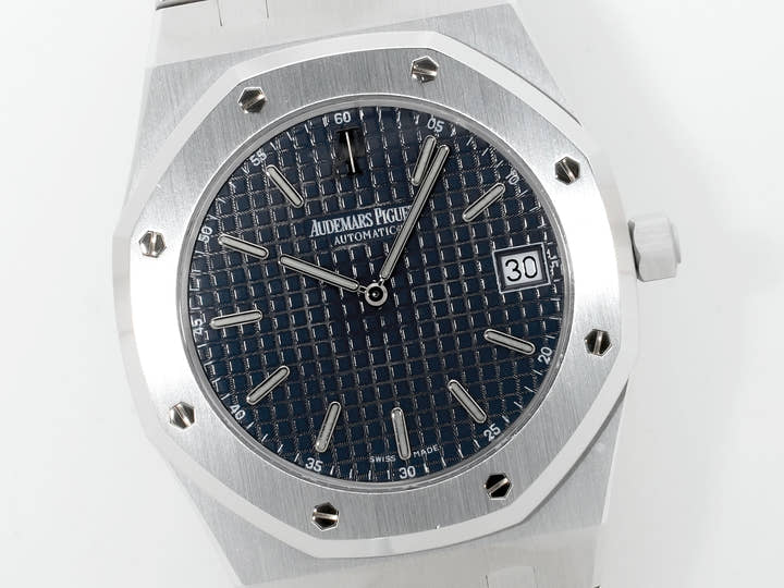 オーデマピゲ ロイヤルオーク ジャンボ Ref.15202ST.OO.0944ST.02 ステンレススチール ブルー文字盤 美中古 d5qrucmj