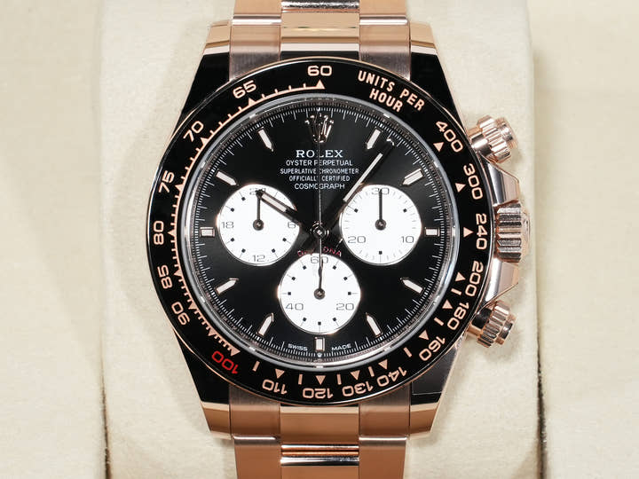 ロレックス デイトナ Ref.126525LN エバーローズゴールド ブライトブラック文字盤 未使用 4qb7ts2t