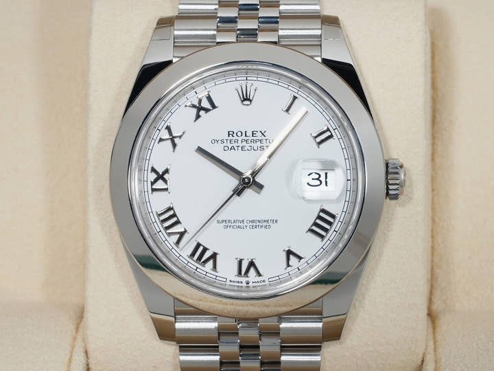 Rolex Datejust 41 Ref. 126300 Stainless Steel White Dial Jubilee Bracelet Unused ut5rfh4v