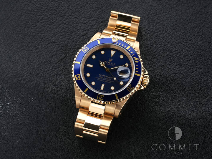 ロレックス サブマリーナー デイト Ref.16618 イエローゴールド ブルー文字盤 美中古 cnzvpx4m