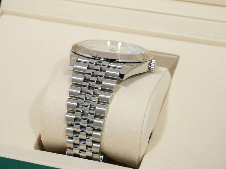 Rolex Datejust 41 Ref. 126334 Stainless Steel/White Gold White Dial Jubilee Bracelet Excellent Condition mddonpv5