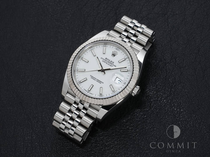 Rolex Datejust 41 Ref. 126334 Stainless Steel/White Gold White Dial Jubilee Bracelet Excellent Condition mddonpv5