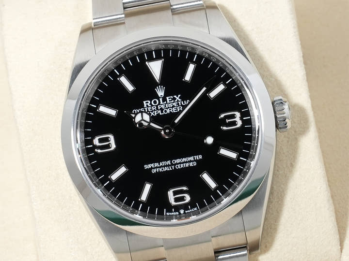 Rolex Explorer 36 Ref. 124270 Stainless Steel Black Dial Oyster Bracelet Unused dgkiphtv