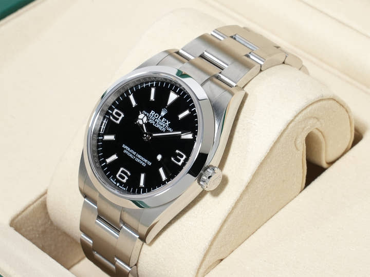 Rolex Explorer 36 Ref. 124270 Stainless Steel Black Dial Oyster Bracelet Unused dgkiphtv