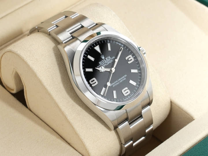 Rolex Explorer 36 Ref. 124270 Stainless Steel Black Dial Oyster Bracelet Unused dgkiphtv