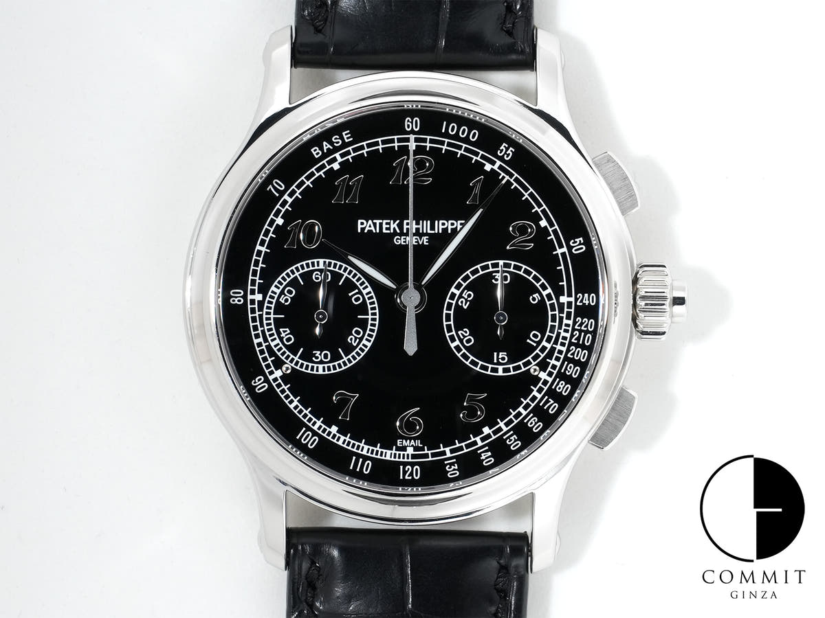 Patek Philippe Split-Seconds Chronograph Ref. 5370P-001 Platinum Black Enamel Dial Excellent Condition o9fz2oip