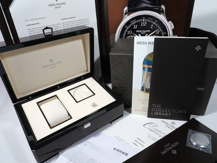 Patek Philippe Split-Seconds Chronograph Ref. 5370P-001 Platinum Black Enamel Dial Excellent Condition o9fz2oip