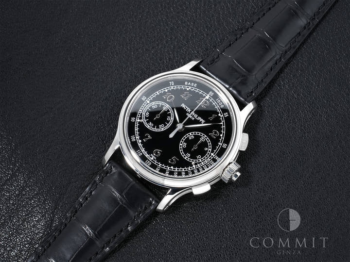 Patek Philippe Split-Seconds Chronograph Ref. 5370P-001 Platinum Black Enamel Dial Excellent Condition o9fz2oip