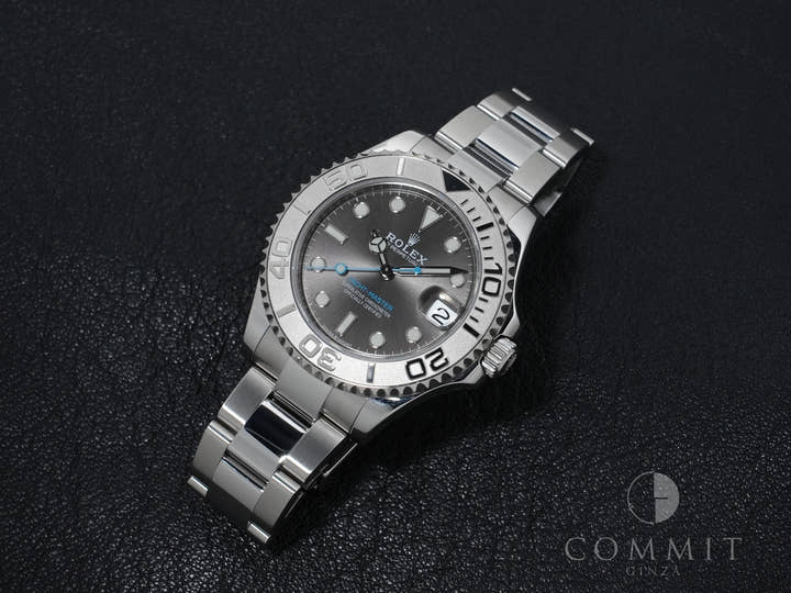 Rolex Yacht-Master 37 Ref. 268622 Stainless Steel/Platinum Slate Dial Excellent Condition ffywv8p4