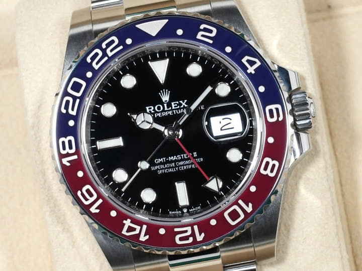 ロレックス GMTマスターII Ref.126710BLRO ステンレススチール ブラック文字盤 オイスターブレスレット 美品 mnefq32f