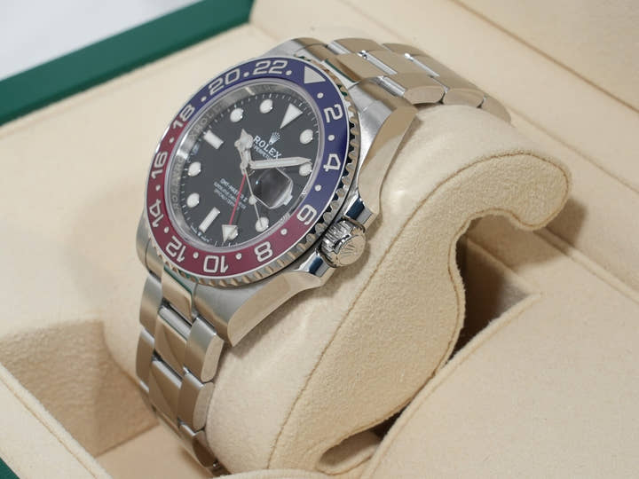 ロレックス GMTマスターII Ref.126710BLRO ステンレススチール ブラック文字盤 オイスターブレスレット 美品 mnefq32f