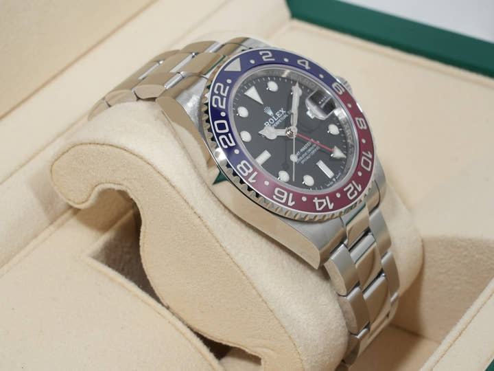 ロレックス GMTマスターII Ref.126710BLRO ステンレススチール ブラック文字盤 オイスターブレスレット 美品 mnefq32f