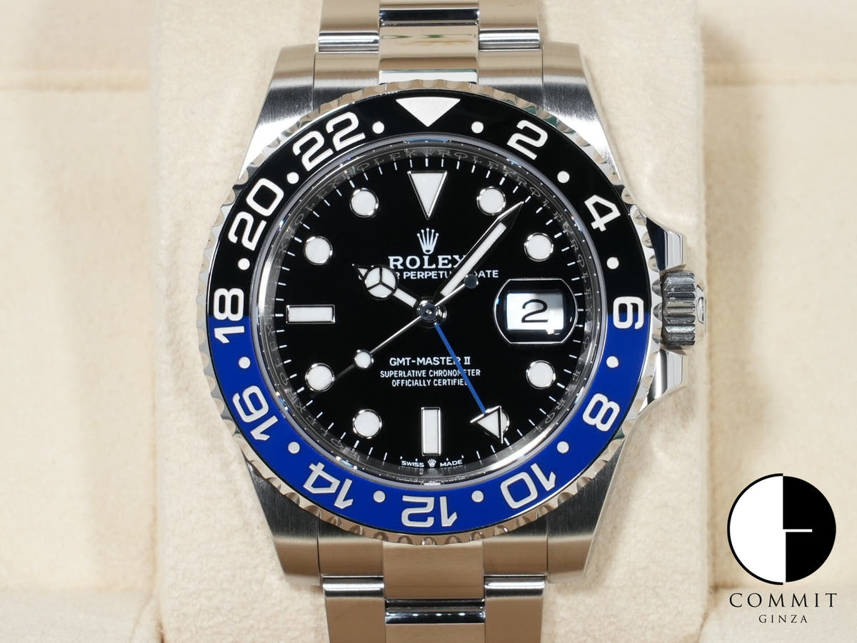 ロレックス GMTマスターII Ref.126710BLNR ステンレススチール ブラック文字盤 オイスターブレスレット 美品 vckb3reh
