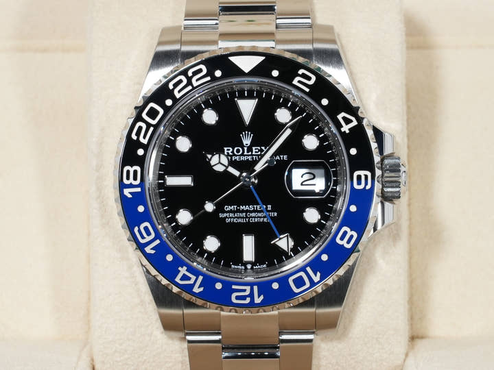 ロレックス GMTマスターII Ref.126710BLNR ステンレススチール ブラック文字盤 オイスターブレスレット 美品 vckb3reh