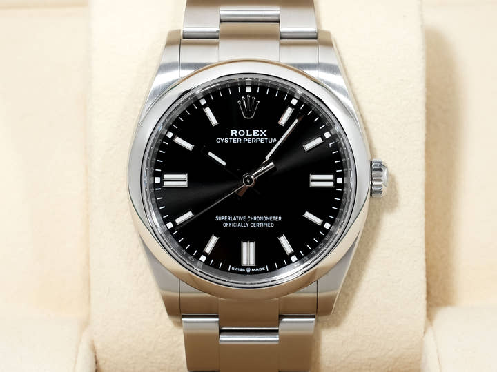 ロレックス オイスターパーペチュアル36 Ref.126000 ステンレススチール ブラック文字盤 美中古 kby8r64r