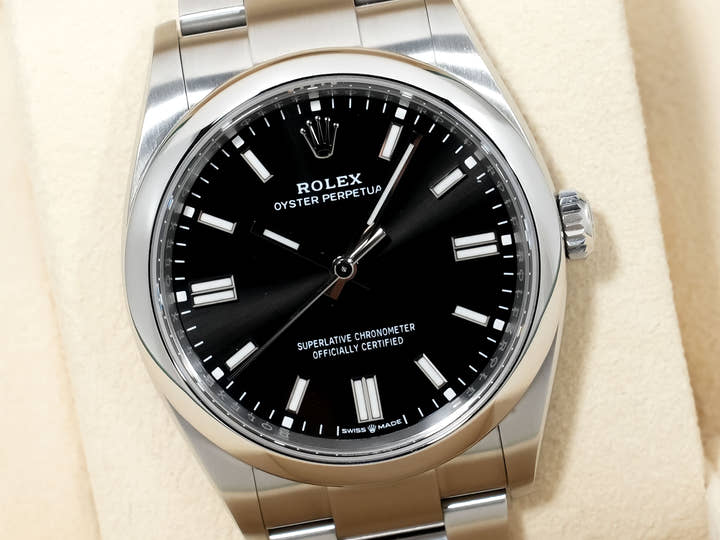 ロレックス オイスターパーペチュアル36 Ref.126000 ステンレススチール ブラック文字盤 美中古 kby8r64r