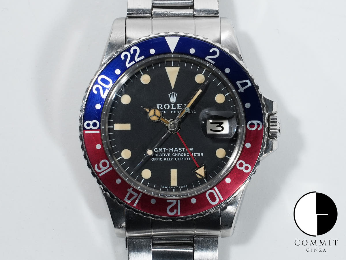 Pre-owned Rolex GMT-Master Ref. 1675 Stainless Steel with Black Dial and Oyster Bracelet (kwnjg8zj)