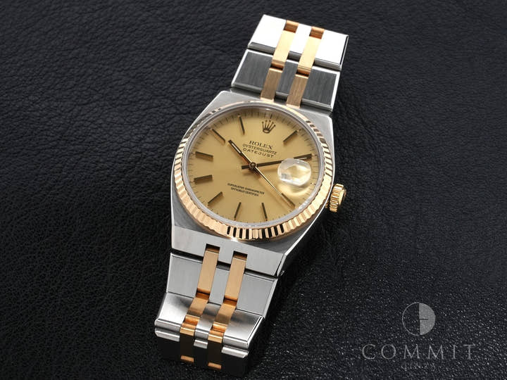 ロレックス デイトジャスト オイスタークォーツ Ref.17013 ステンレススチール/イエローゴールド シャンパン文字盤 オイスターブレスレット 中古 pan5vc7j