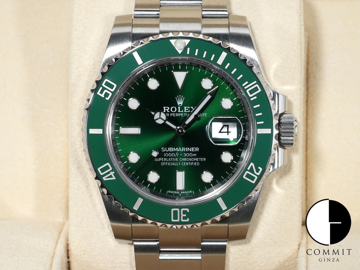 ロレックス サブマリーナー デイト Ref.116610LV ステンレススチール グリーン文字盤 美品 z5f94n2t