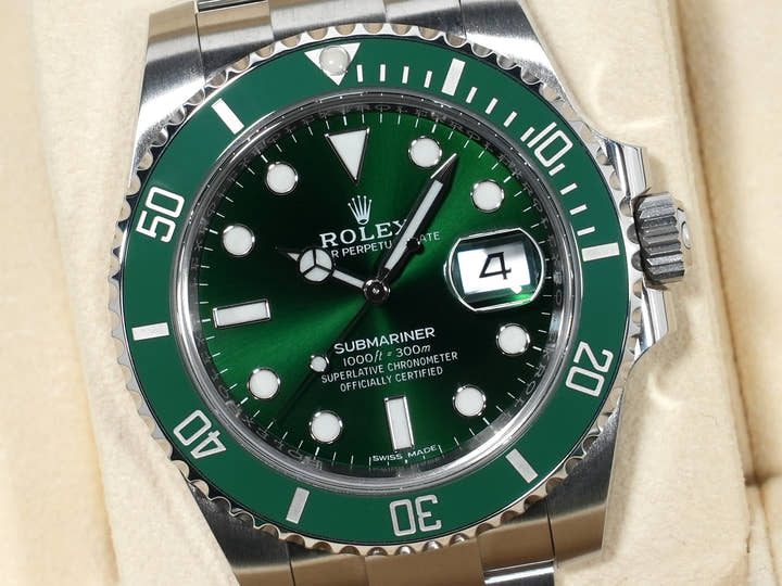 ロレックス サブマリーナー デイト Ref.116610LV ステンレススチール グリーン文字盤 美品 z5f94n2t