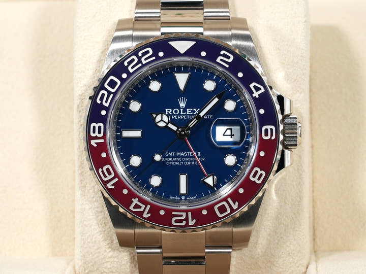 ロレックス GMTマスターII Ref.126719BLRO ホワイトゴールド ミッドナイトブルー文字盤 オイスターブレスレット 美中古 ic7z5gyy