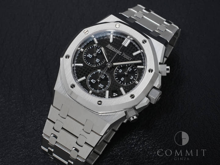 オーデマピゲ ロイヤルオーク クロノグラフ 50周年記念 Ref.26240ST.OO.1320ST.02 ステンレススチール ブラック文字盤 美中古 fj6963ca