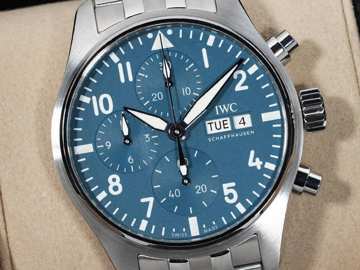 IWC パイロットウォッチ クロノグラフ 41 Ref.IW388117 ステンレススチール ライトブルー文字盤 極美品 e29rrw54